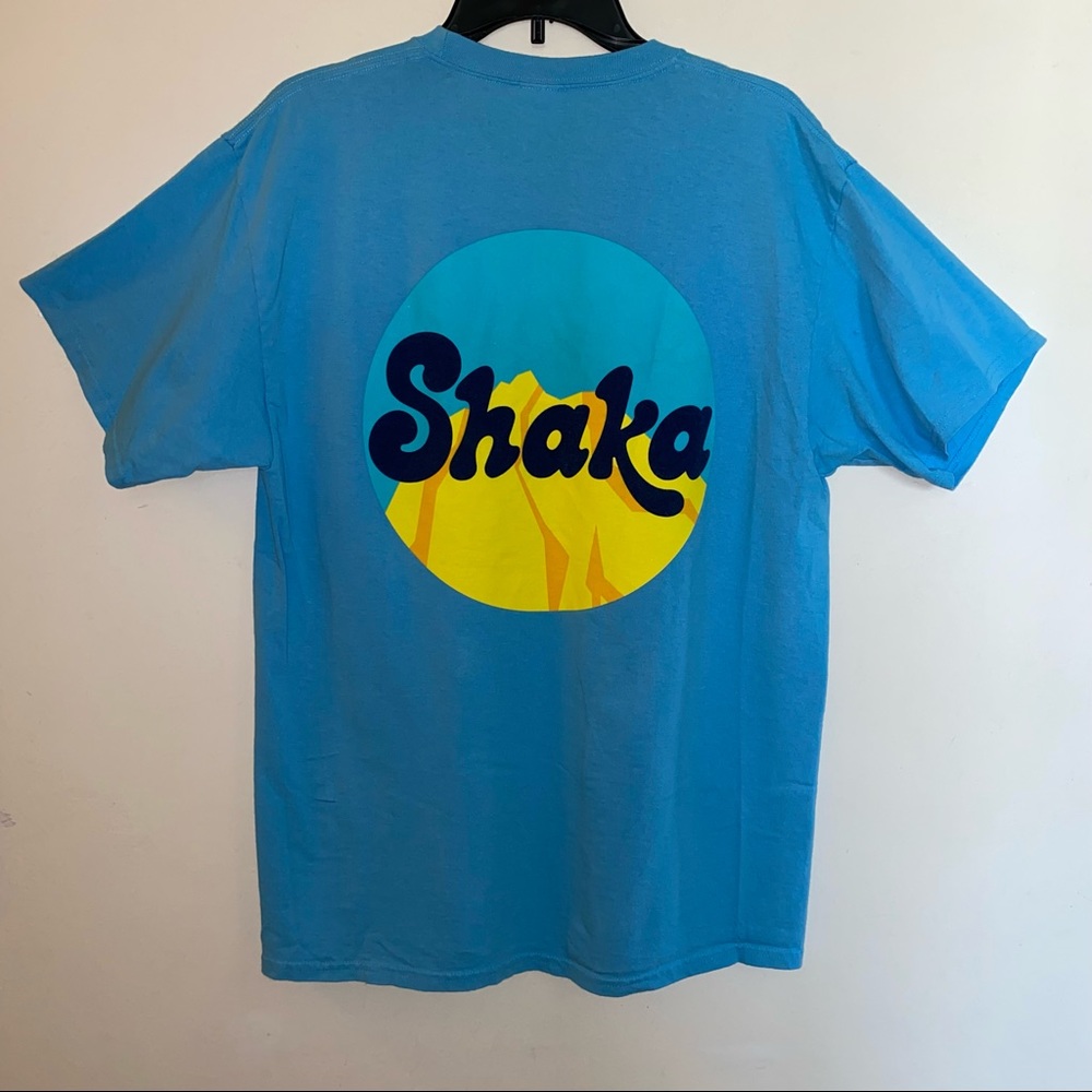 Port & Company - Shaka Unisex Light Blue T-Shirt (Size: Large)